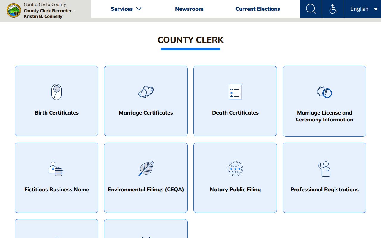 Lafayette neighbors Contra Costa County Clerk records route